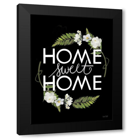 Home Sweet Home Black Modern Wood Framed Art Print with Double Matting by House Fenway