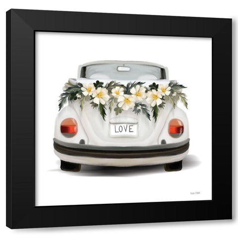 Flower Garden Convertible Black Modern Wood Framed Art Print with Double Matting by House Fenway