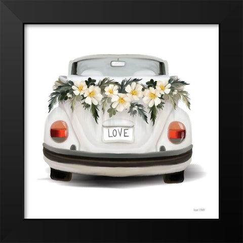 Flower Garden Convertible Black Modern Wood Framed Art Print by House Fenway