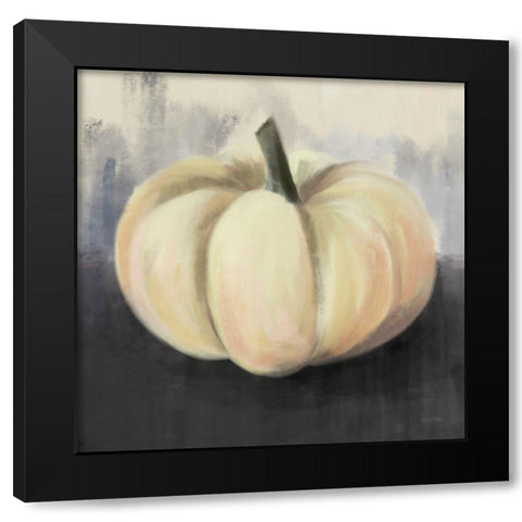 White Rustic Pumpkin Black Modern Wood Framed Art Print by House Fenway