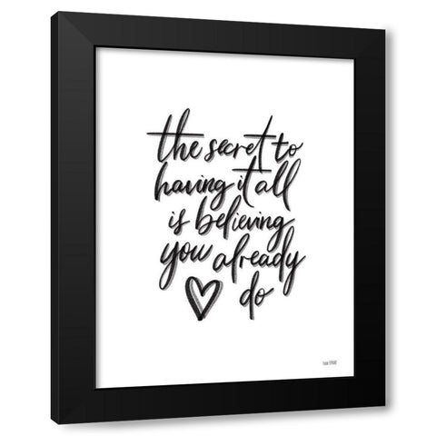 The Secret Black Modern Wood Framed Art Print by House Fenway