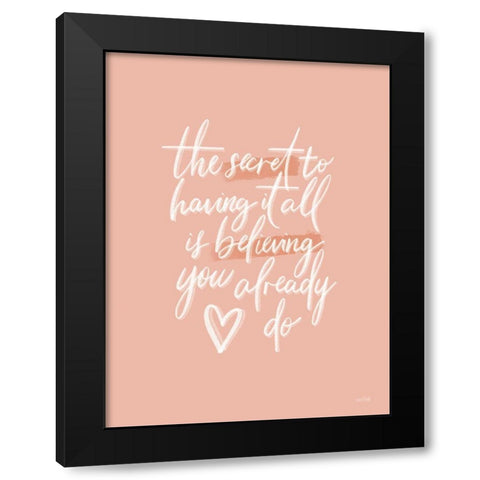 The Secret  Black Modern Wood Framed Art Print by House Fenway