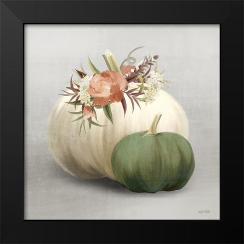 Boho Pumpkins  Black Modern Wood Framed Art Print by House Fenway