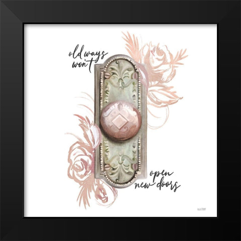Old Ways in Blush Black Modern Wood Framed Art Print by House Fenway