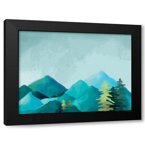 Adventure Awaits I Black Modern Wood Framed Art Print with Double Matting by House Fenway