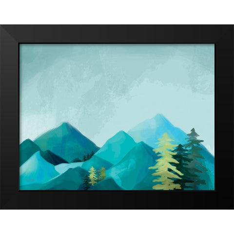 Adventure Awaits I Black Modern Wood Framed Art Print by House Fenway