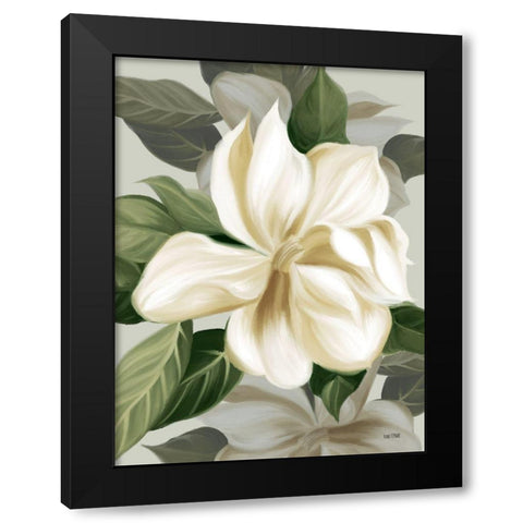 Magnolia Blossoms II Black Modern Wood Framed Art Print with Double Matting by House Fenway