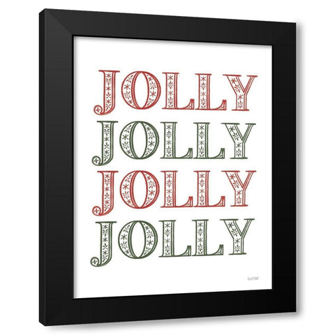 Jolly Jolly Black Modern Wood Framed Art Print by House Fenway
