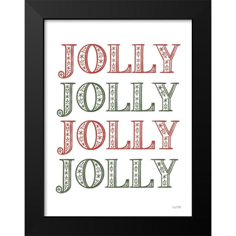 Jolly Jolly Black Modern Wood Framed Art Print by House Fenway