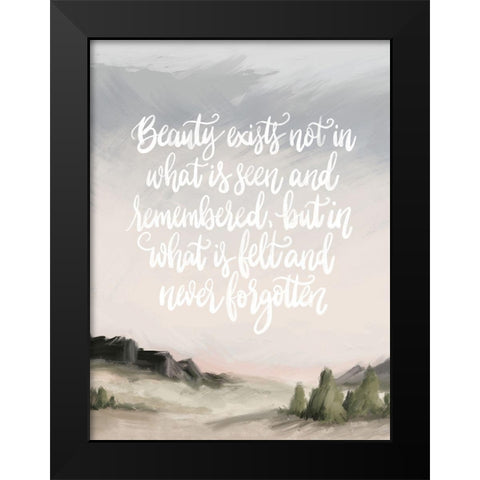 Never Forgotten Black Modern Wood Framed Art Print by House Fenway