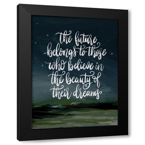 Beauty of Dreams Black Modern Wood Framed Art Print with Double Matting by House Fenway