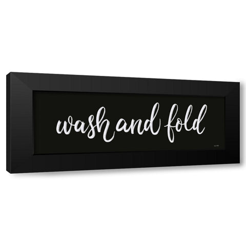 Wash and Fold Black Modern Wood Framed Art Print by House Fenway