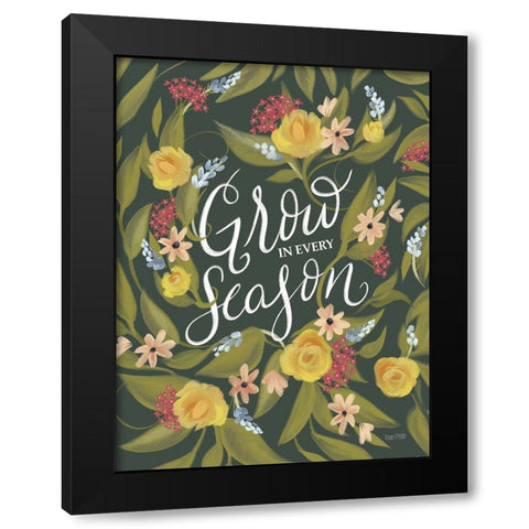 Grow in Every Season Black Modern Wood Framed Art Print with Double Matting by House Fenway