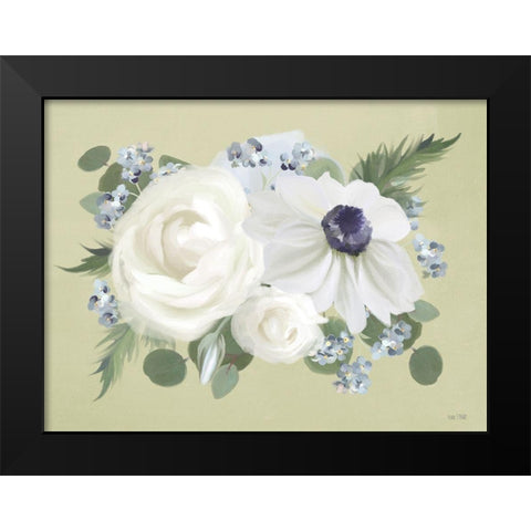 Anemone in Sage II Black Modern Wood Framed Art Print by House Fenway