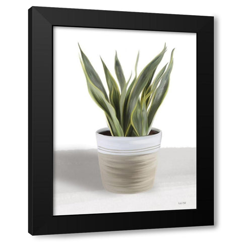 Snake Plant I Black Modern Wood Framed Art Print with Double Matting by House Fenway