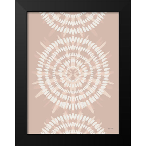Bohemian Tie-Dye Black Modern Wood Framed Art Print by House Fenway