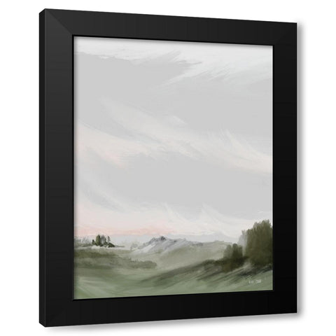 Bohemian Sunrise Black Modern Wood Framed Art Print with Double Matting by House Fenway