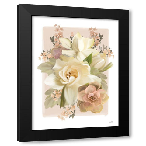 Spring Passion Bouquet Black Modern Wood Framed Art Print with Double Matting by House Fenway