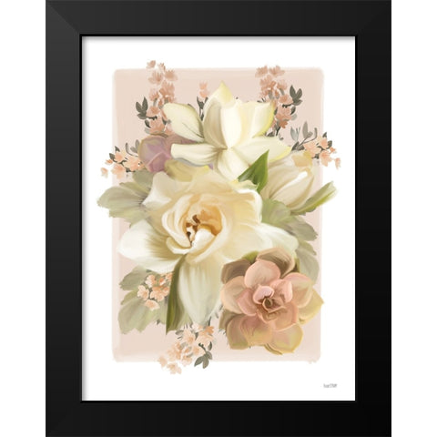 Spring Passion Bouquet Black Modern Wood Framed Art Print by House Fenway