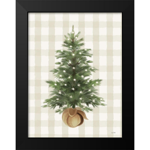 Farmhouse Christmas Sparkle Black Modern Wood Framed Art Print by House Fenway