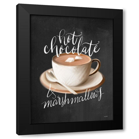 Hot Chocolate Black Modern Wood Framed Art Print with Double Matting by House Fenway