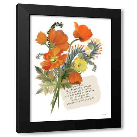 See You Grow Black Modern Wood Framed Art Print with Double Matting by House Fenway