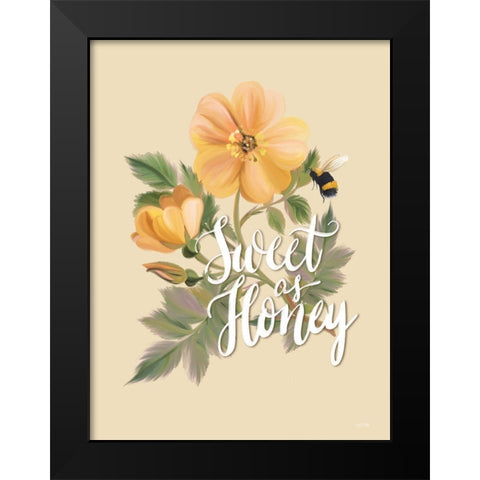 Sweet as Honey    Black Modern Wood Framed Art Print by House Fenway