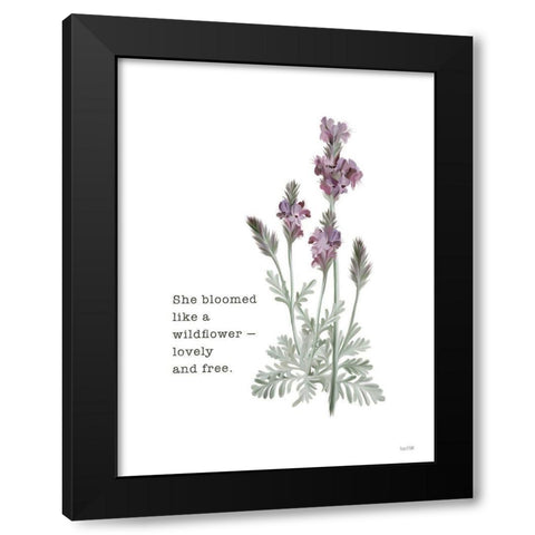 Lovely and Free    Black Modern Wood Framed Art Print with Double Matting by House Fenway