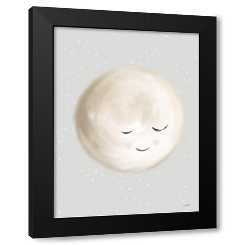 Happy Little Moon I   Black Modern Wood Framed Art Print by House Fenway