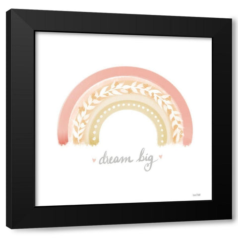 Dream Big Rainbow   Black Modern Wood Framed Art Print with Double Matting by House Fenway
