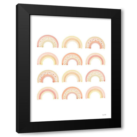 Follow Your Dreams Rainbows    Black Modern Wood Framed Art Print with Double Matting by House Fenway