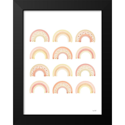 Follow Your Dreams Rainbows    Black Modern Wood Framed Art Print by House Fenway