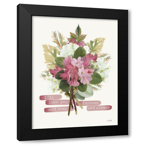 Forever and Ever Black Modern Wood Framed Art Print by House Fenway