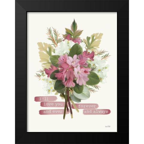 Forever and Ever Black Modern Wood Framed Art Print by House Fenway