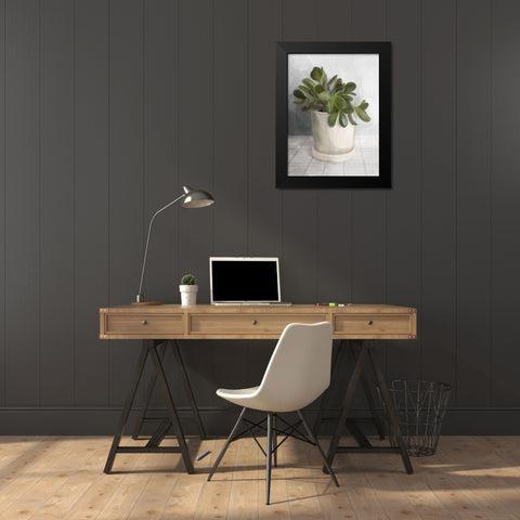 Ironstone Planter II Black Modern Wood Framed Art Print by House Fenway