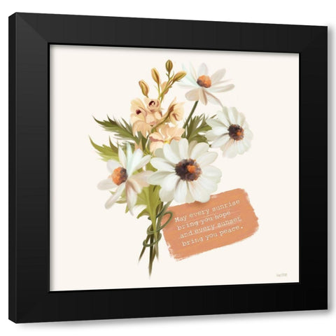 Sunrise Hope-Sunset Peace    Black Modern Wood Framed Art Print by House Fenway