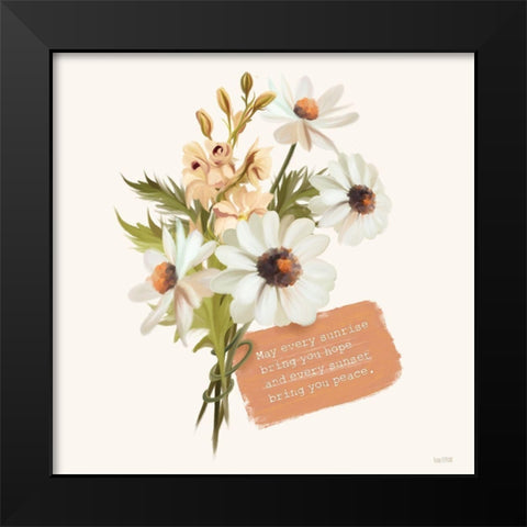 Sunrise Hope-Sunset Peace    Black Modern Wood Framed Art Print by House Fenway
