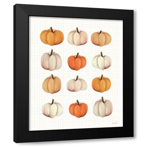 Lots of Pumpkins Black Modern Wood Framed Art Print by House Fenway