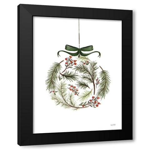 Evergreen Ornament II Black Modern Wood Framed Art Print by House Fenway