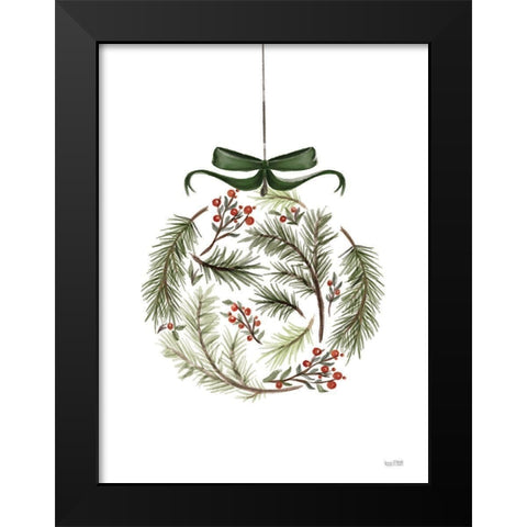 Evergreen Ornament II Black Modern Wood Framed Art Print by House Fenway