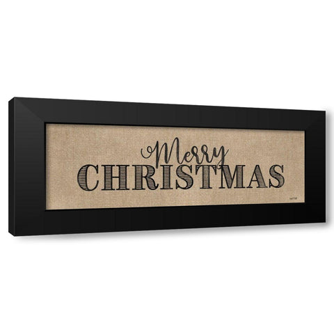 Merry Christmas   Black Modern Wood Framed Art Print with Double Matting by House Fenway