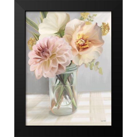 Fresh Flowers for You Black Modern Wood Framed Art Print by House Fenway