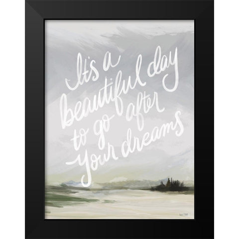 Its a Beautiful Day Black Modern Wood Framed Art Print by House Fenway