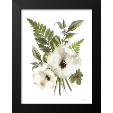 Fern Botanical in White Black Modern Wood Framed Art Print by House Fenway
