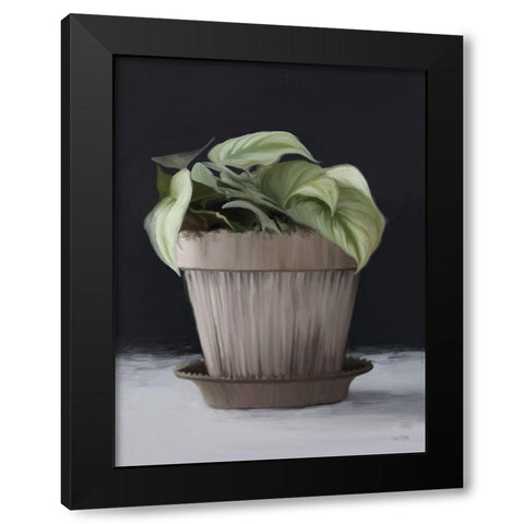 Farmhouse Philodendron Black Modern Wood Framed Art Print by House Fenway