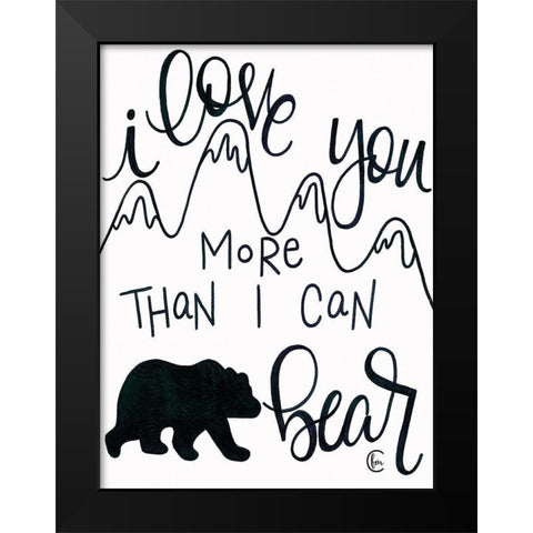 More Than I can Bear Black Modern Wood Framed Art Print by Fearfully Made Creations
