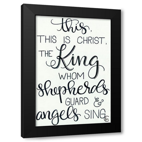 What Child is This Black Modern Wood Framed Art Print by Fearfully Made Creations