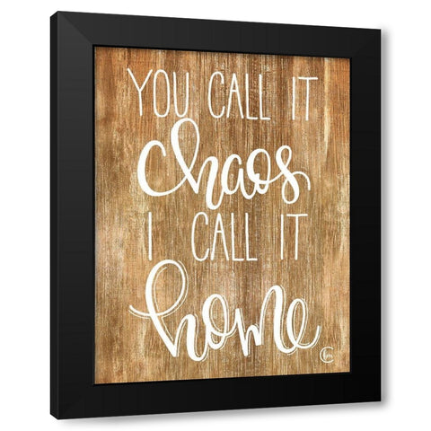 Chaotic Home Black Modern Wood Framed Art Print with Double Matting by Fearfully Made Creations