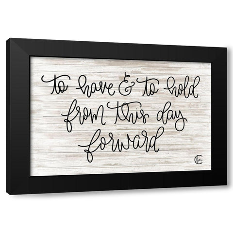 To Have and To Hold Black Modern Wood Framed Art Print by Fearfully Made Creations
