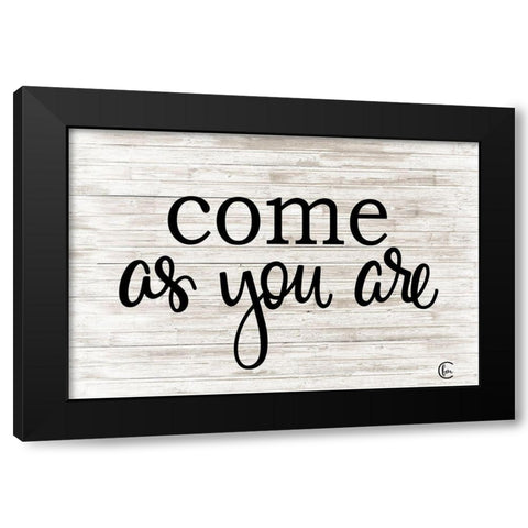 Come as You Are  Black Modern Wood Framed Art Print by Fearfully Made Creations